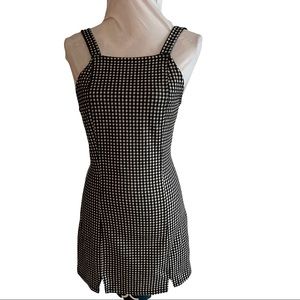 Bershka black and white gingham dress